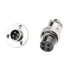 10Sets GX12 Aviation Socket Plug 2 3 4 5 6 7 Pin M16 DF16 Rhombus Flange Male Female Circular Connector Cable Panel Mount Solder