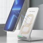 65W Wireless Charger Stand Pad For iPhone 17-12 Pro X XS Max XR 8 Samsung Xiaomi Induction Fast Charging Dock Station