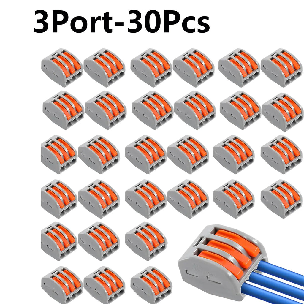 10pcs Quick Terminal Connector 212/213/214/215 Hard And Soft Wire Parallel Connector Connector Press The Wire Terminal PCT