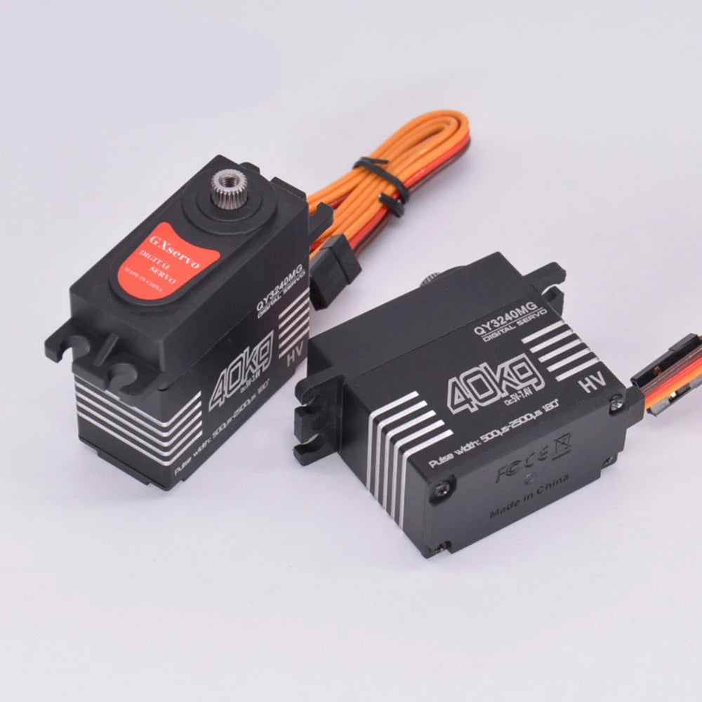 40KG Digital Servo Waterproof Large Torque Metal Gear 180° with 25T Servo Arm Digital Servo Kit for 1/8 1/10 RC Car RC Robot