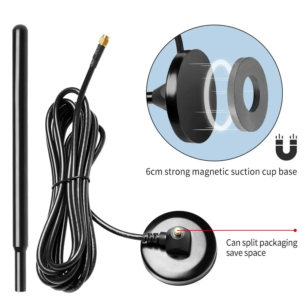 868MHz 915MHz LORA Antenna  Helium Hotspot Magnetic Base 38dbi High Gain SMA Male 3M Cable Copper Rod 800-960mhz Aerial