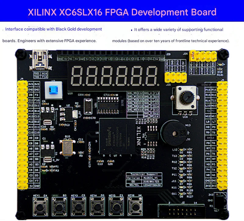 FPGA Xilinx Spartan 6 Development Board XC6SLX16 Core Board Learning Board Design System Board ISE