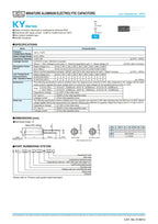 NIPPON NCC KY Series Low impedance ESR Long Life 6.3V/10V/16V/25V/35V/50V 1uF~1000uF Aluminum Electrolytic Capacitor