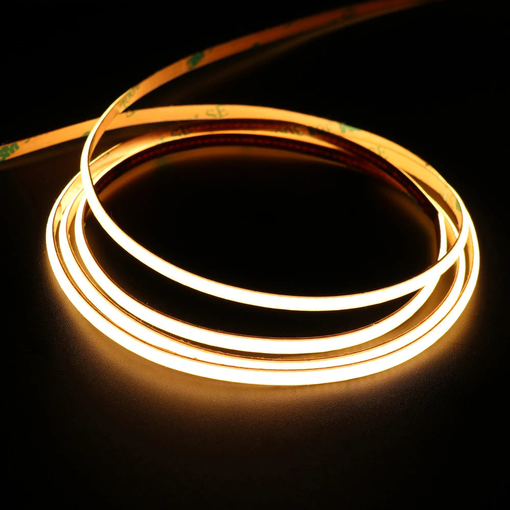 5V USB Tuya WiFi Tuya Zigbee 3mm 4mm Ultra Thin COB LED Strip Lights for Home Decor DIY Blue/Pink/Purple High Density LED Tape