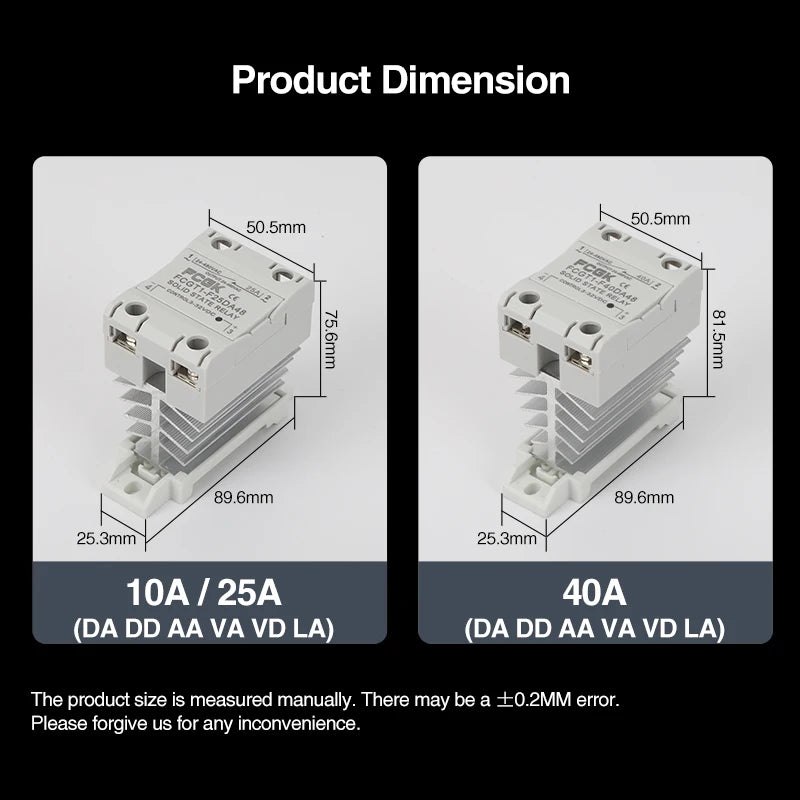 10A 25A 40A 60A 80A 100A Single Phase Slim SSR Solid State Relay With Heat Sink Industrial Relay DIN Rail Mount