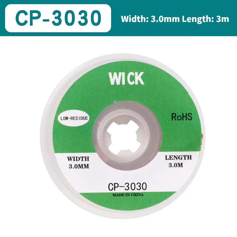 10PCS Strong Desoldering Braid Welding Solder Remover Wick for PCB Cleaning 1.5/3m Length 1.0-4.0mm Width Wire BGA Repair Tool