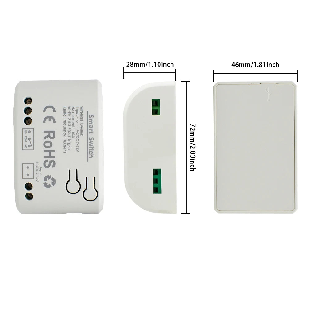 1/2/4CH EWeLink WIFI Smart Switch 7-32V 85-250V 220V Wireless Remote Control Relay Module For Garage Door Access Alexa Google
