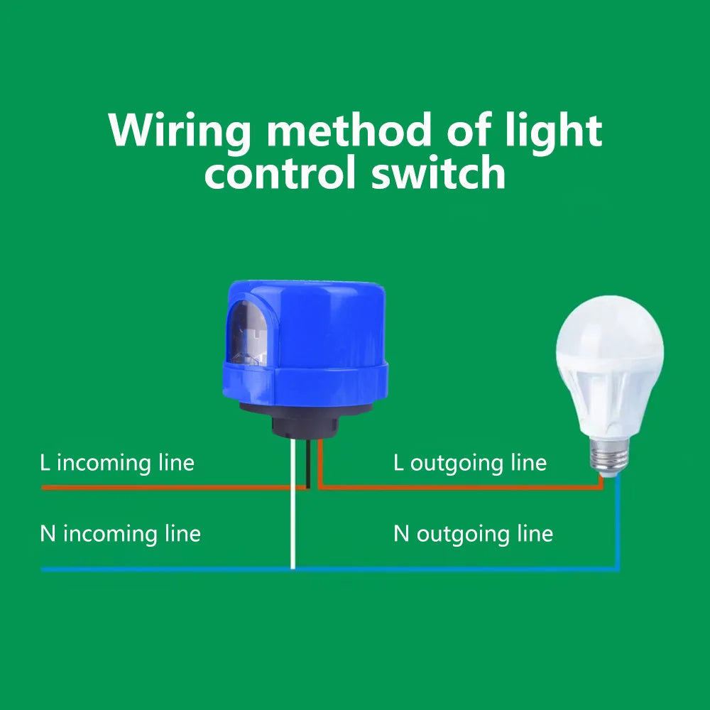 Outdoor Lights Auto On Off Photocell Sensor Switches Outdoor Photo Cell Sensor Dusk to Dawn Sensor for LED Barn Light 110V 220V