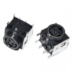 10/5pcs DIN3 DIN4 Audio Video Connector S-video PCB Mount 3P 4Pin Din Socket Metal Case DIN-422 AV Connector