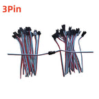 100Pairs 2pin/3pin 4pin 5pin 6Pin JST Male To Female Led Connector 15cm Wire for 2811 5050 RGB RGBW RGBCCT Led Strip Lamp Driver