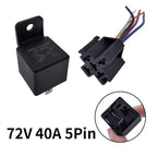 JD2912 4 Pin 5 Pin 40A Auto Car Relay DC 12V 24V 36V 48V with Mounting Hole Coil Power 1.8W Automobile Control Device with Line
