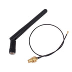 1Pcs 2.4G WiFi Antenna 3dBi Foldable Antena 2.4GHz SMA Male for Wireless Router + PCI U.FL IPX to SMA Female 1.13 Pigtail Cable