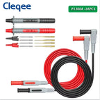 Cleqee P1300 Series Multimeter Test Lead kit 4mm Banana Plug Cable Test Hook Clip Probe Alligator Clip Automotive Tool