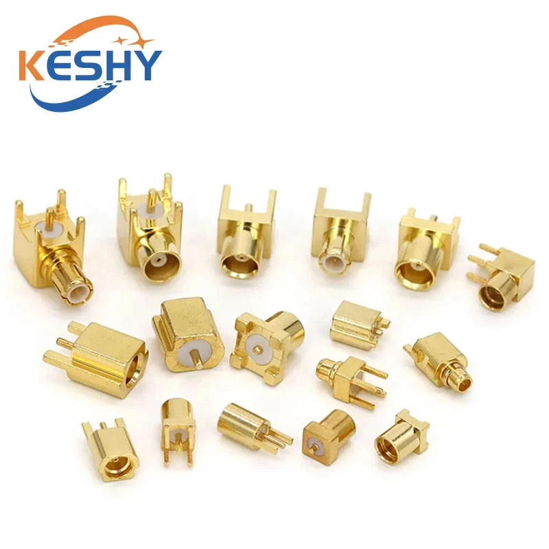 1-10PCS MCX MMCX Male Female PCB Mount Straight RF Coax Connector Right Angle 90-Degree Goldplated Welding Terminal