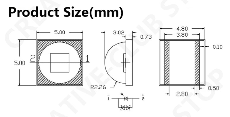 LED 3535 5050 1-3W 5-6W 10W 18W LED Light Emitter Diode For LED Flashlight Lamp Bead White 6500K 10000K