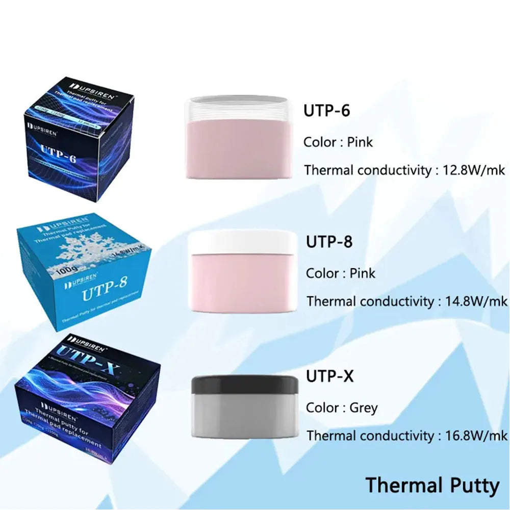 UPSIREN Thermal Putty UTP-8 For VGA GPU IC Processor Rapid Cooling Thermal Pad Replacement Heat Blocking Putty High Performance