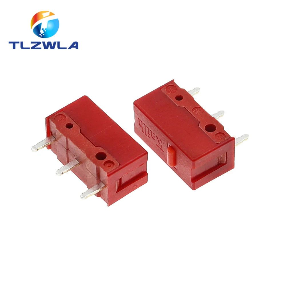 Kailh Red Micro Switch 60M Life Gaming Mouse Micro Switch 3 Pin Red Dot Used On Computer Mice Left Right Button GM4.0