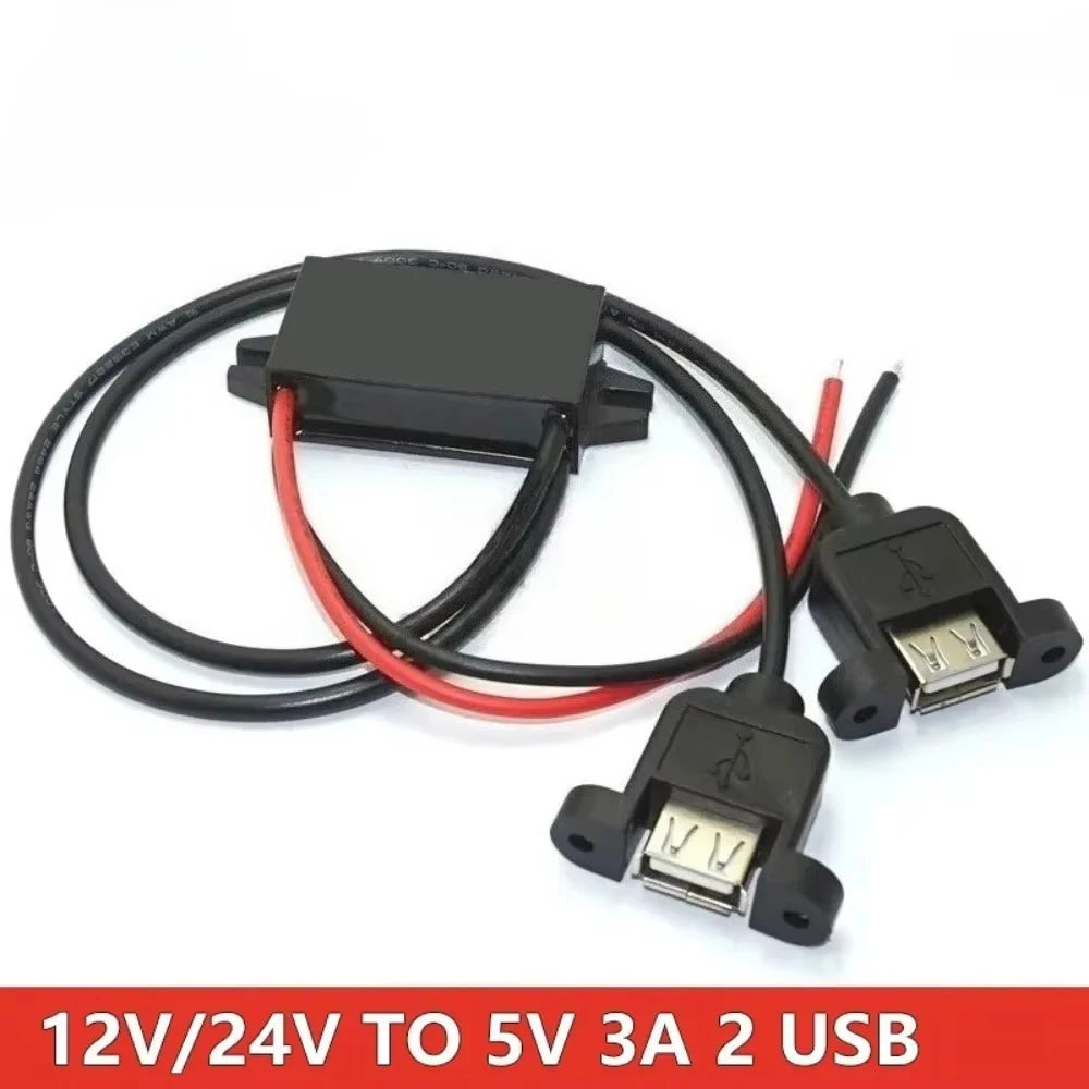 12V 24V to 5V 3A Car Buck Converter DC-DC Step Down Voltage Power Supply Adapter for Type-C USB Mini USB Micro USB Adapter CE