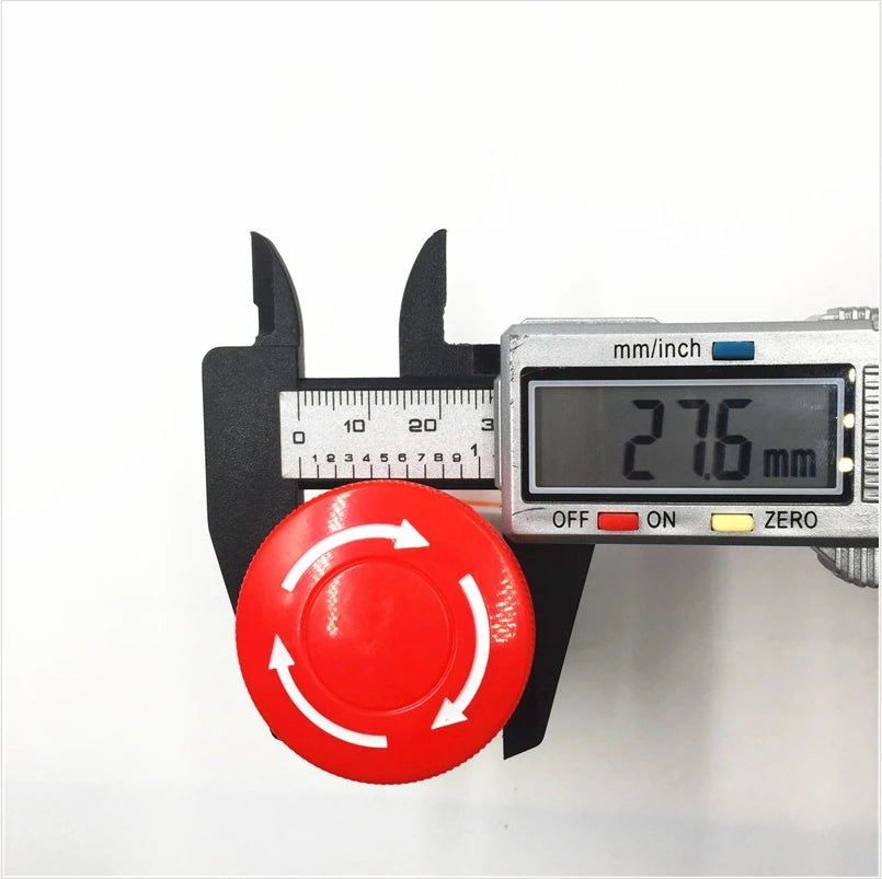 Red Mushroom Cap 1NO 1NC DPST Emergency Stop Push Button Switch AC 660V 10A Switch Equipment Lift Elevator Latching Self Lock