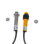 SJM12-10D1 Metal Hall Sensor Plastic Magnetic Proximity Switch M12 NPN DC 6-36V Normally Open 200mA DC 2 Wire NO 10mm