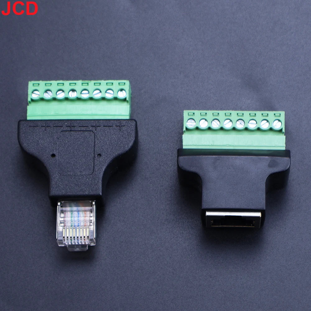 1pc High Quality RJ45 To Screw Terminal Adaptor RJ45 Male Female To 8 Pin Connector RJ45 Splitter For CCTV DVR CCTV Accessories