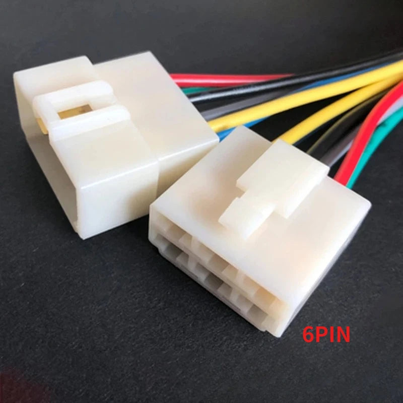 6.3mm Sedan Cable Connector 1P 2P 3P 4P 6P 8-9P Electric Motorcycle Harness Male and Female Plug Car Butt Joint Wire Length 15CM