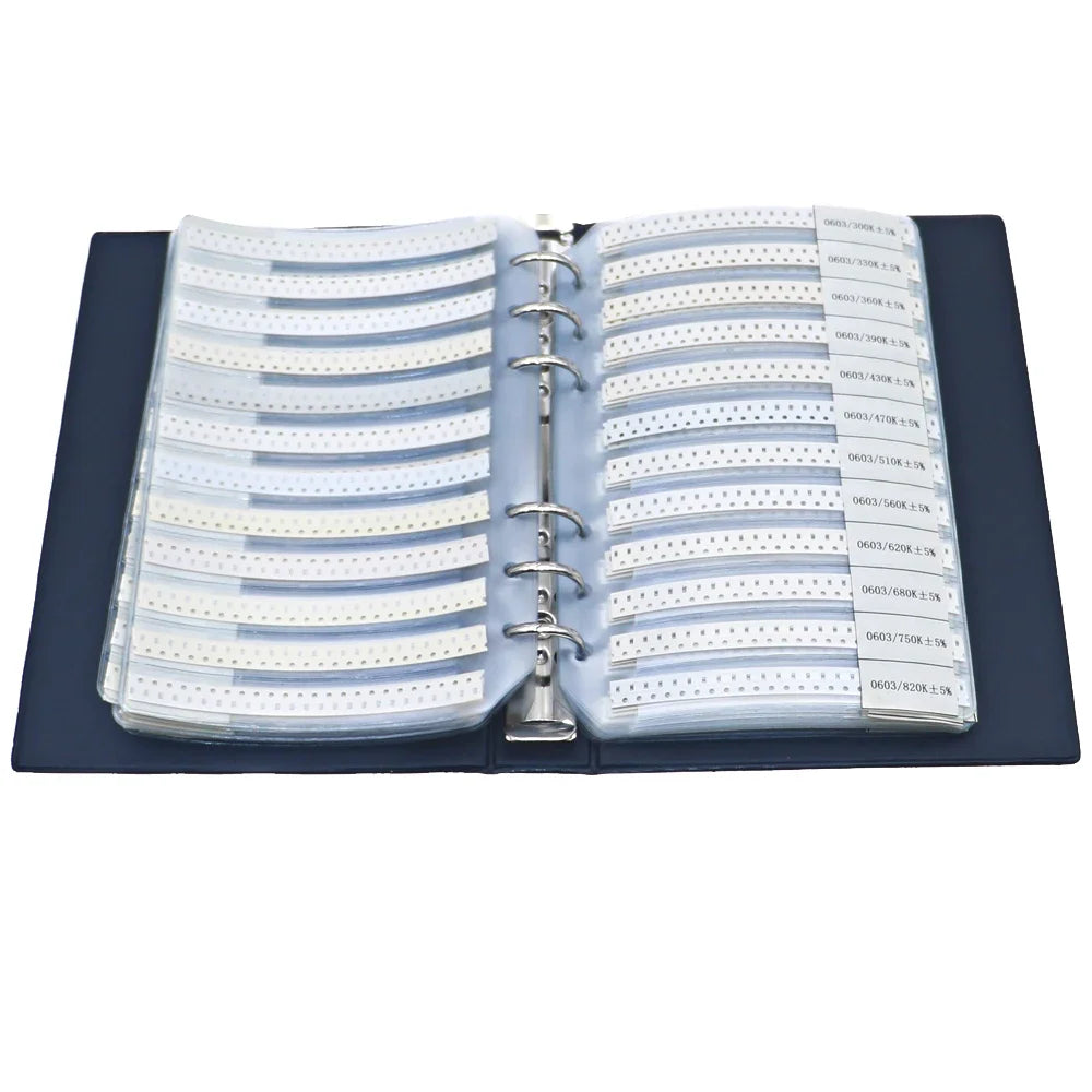 0402 0603 0805 1206 2512 1% SMT Chip Resistor Assortment Kit  SMD Capacitors Sample book