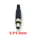 2-10PCS 5.5MMx2.1MM/2.5mm Screw Locking DC Power Connector Female Plug & Metal Panel Mount Socket Locable Secure Standard Plug