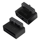 USB 3.0 19/20pin Male to Female Extension Adapter Angled 90 Degree Converter for Motherboard Connector Socket PH19A