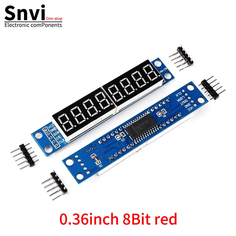 Snvi TM1637 4 Bits MAX7219 8 bit Digital LED Display Module 7 Segment 0.36Inch Clock RED Anode Tube Four Serial Driver