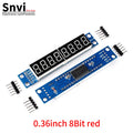 Snvi TM1637 4 Bits MAX7219 8 bit Digital LED Display Module 7 Segment 0.36Inch Clock RED Anode Tube Four Serial Driver