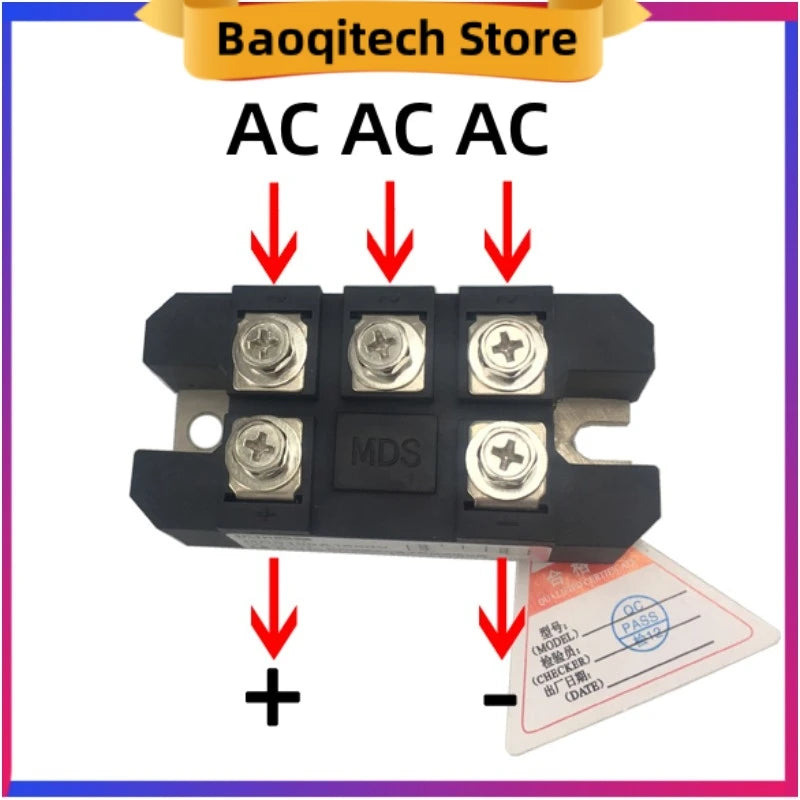 MDS100A Three phase rectifier bridge 12V 24V 36V 48V 60V 110V 200V Special for electric vehicle range extenders