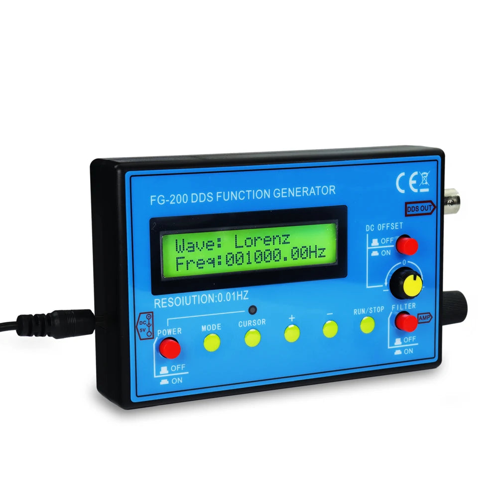 FG-100 FG-200 DDS Function Signal Generator Frequency Counter 0.01Hz - 500KHz Signal Source Module Sine+Square+Sawtooth Waveform