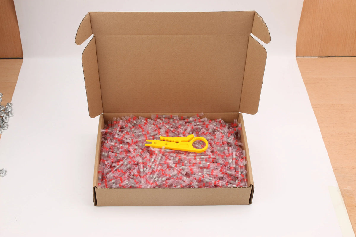 10/100/200pcs Waterproof Wire Terminals Insulation Heating Shrink Tubing Cable Connectors Solder Seal Tubes for Car Wires