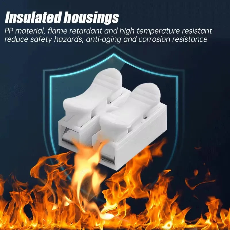Wire Connector CH-1 CH-2 Press Terminal Block Power Cord Clamp Flame-retardant Terminal Block Quick Electric Cable Connectors