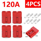 2Pairs（4PCS) High Current  Plugs 50A & 120A - Silver Plated Copper Connector Kit for Winch Motor Wiring 12-36V
