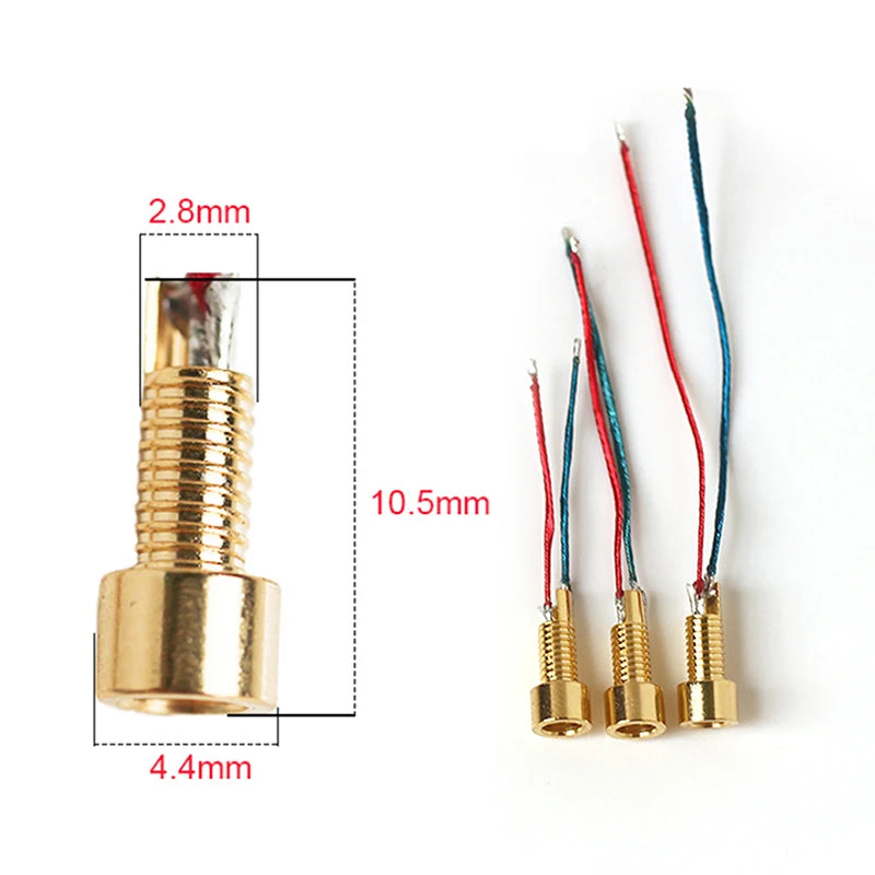 Universal MMCX Female Socket, Pure Copper Gold-Plated Connector with Soldering Wires and Built-in Threaded Nut Holder