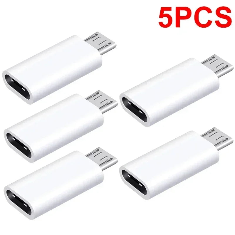 10-1Pcs Type C Male To Micro USB Female Adapter OTG Converter Micro-B To USB-C Connector Phone Charger Cable Adapter For Samsung