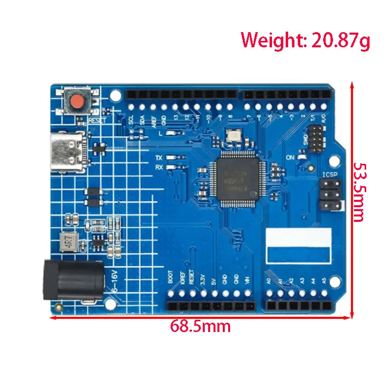 The improved version of UNO R4 development board is compatible with WIFI/MINIMA motherboard microcontroller programming learning