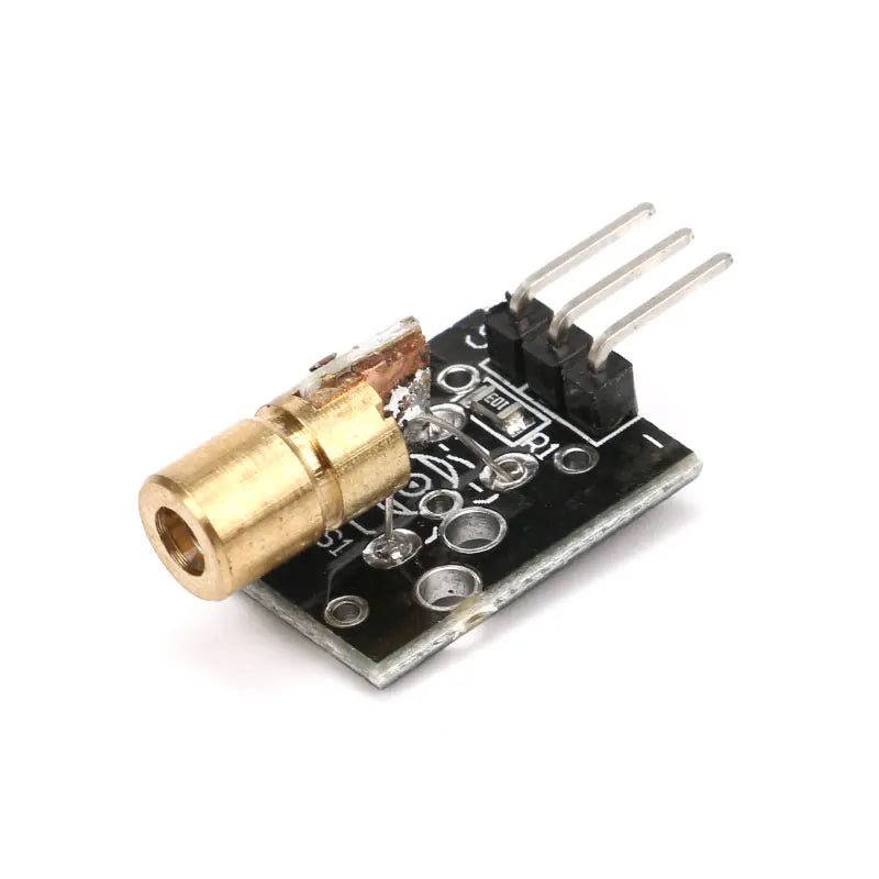 5PCS KY-008 650nm 6mm 5V 5mW Laser Sensor Module 3 Pin Red Dot Diode Copper Head for Arduino DIY Kit