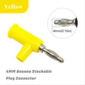 Connection 4MM Banana Plug Stackable Pure Copper Screw Type Audio Multimeter Pen Plug Connector 5/20PCS