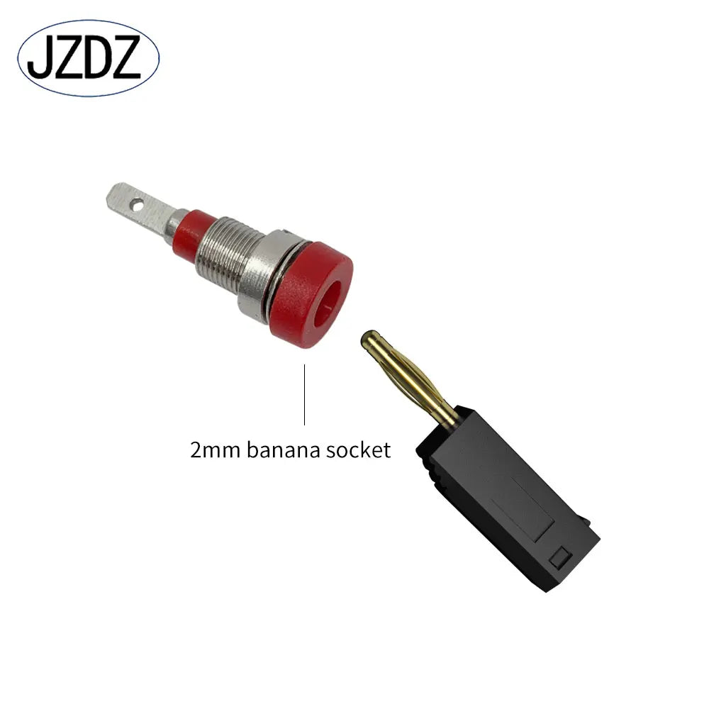 JZDZ 10PCS 2MM Banana Plug Gold Plating Stackable Electrical Terminal Connector  Accessories 5 Colors J.10003