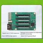 Penta SATA expansion board for various SBC Raspberry Pi, mini NAS
