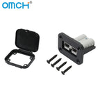 OMCH 1/2/5PCS 50A/120A/175A For Double Pole Plug Connector with Mount Bracket Panel Cover For Boat Truck Cable Connectors Plug