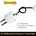 Air Gas Wind Pressure Differential Sensor Transmitter 4-20mA 0-10V 1-5V 0-5V RS485  -10Kpa -0-10Kpa Differential Pressure Meter