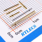 100 500 Pcs Male PCB Pin Header Press-Fit Tip 1.0 1.3 Mm Diameter Brass Plated Gold 1u Tin 1.0 Bias Connector 9.5 14.5 15.0 Mm