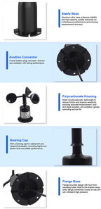 Ultrasonic Wind Sensor Anemometer Module 0‑2V 5V 10V 4‑20mA RS485 NPN PNP Multi‑Output Industrial Weather Station Sensor