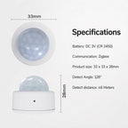 Zigbee Motion Sensor Pir Detection Human Body Infrared Sensor Anti Theft Security Detector Sensor Support Home Assistant Z2M