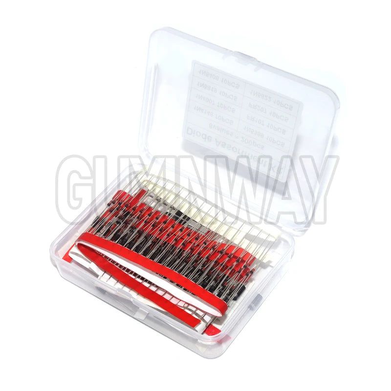 Rectifier Diode Schottky Diode Kit 1N4007 1N4148 1N5408 1N5819 1N5822 1N4001 1N4004 1N5404 FR107 FR207 Fast Switching