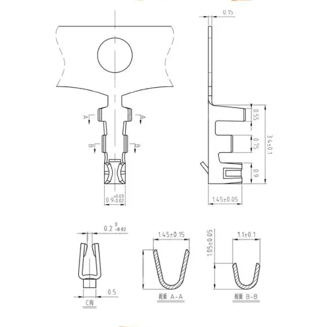 1000pcs XH XHD PH2.0 PHB CH3.96 VH3.96 KF2510 Dupont SM ZH1.5 1.25 SH1.0 MX3.0 Strip Metal Needle Crimp Cold-pressed Terminal